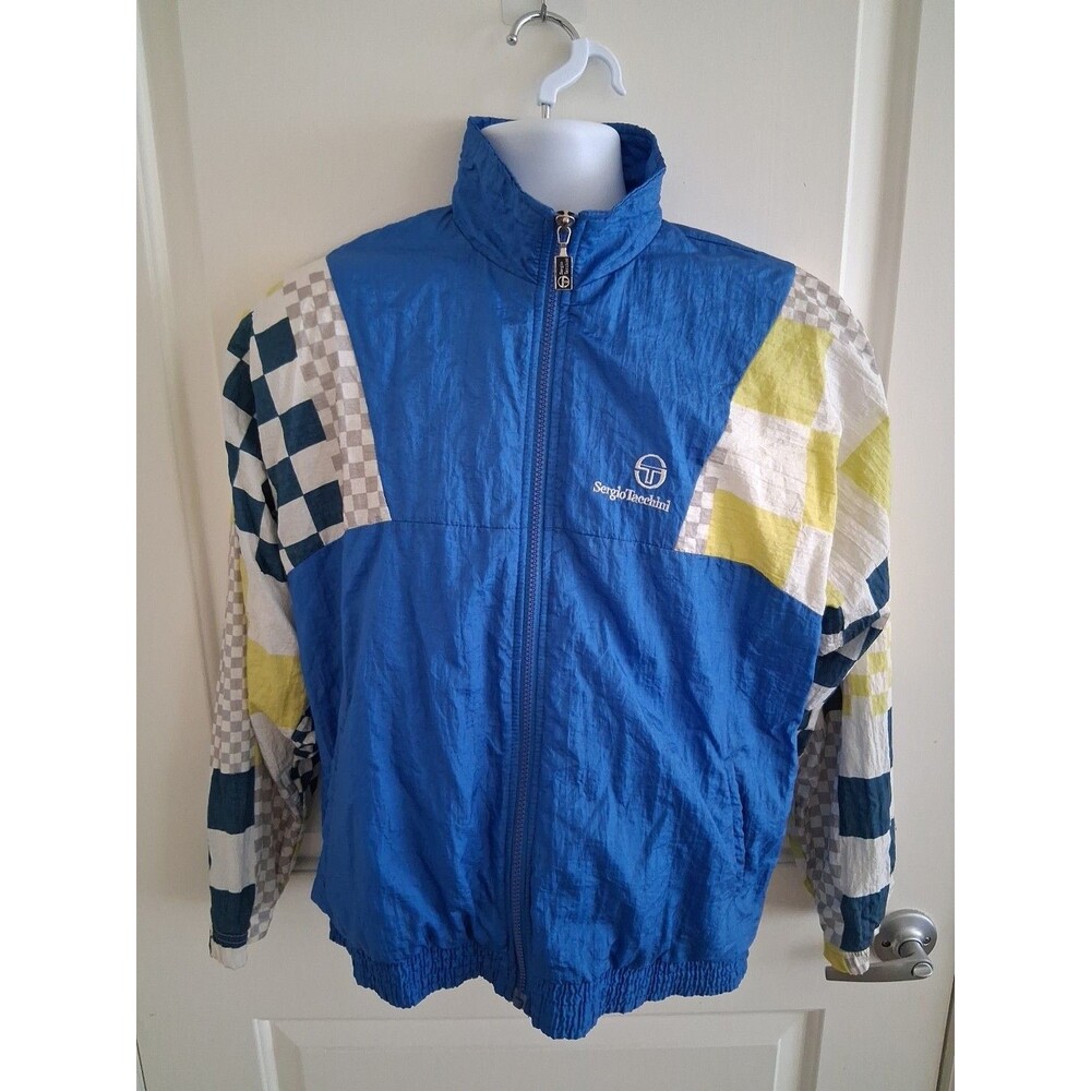 Vintage Sergio Tacchini Jacket Mens Track Tennis Golf Windbreaker 90s Sz 30